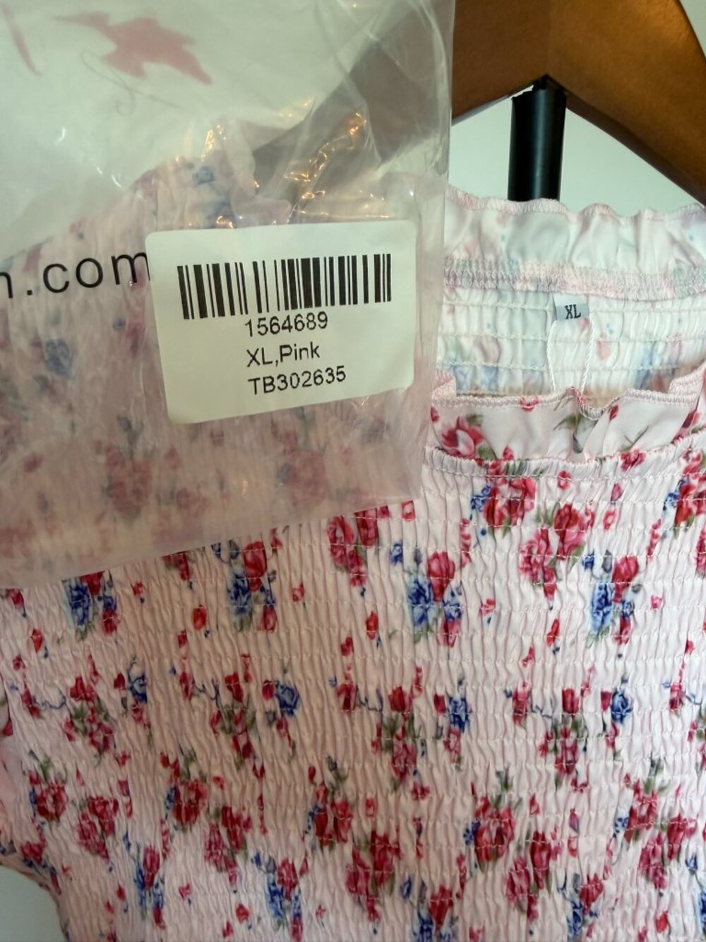 Petallush Pink Floral Smocked Midi Dress XL NWT - Picture 8 of 10